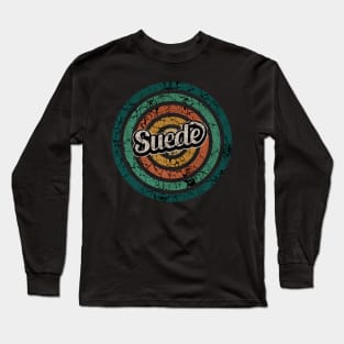 Suede // Retro Circle Crack Vintage Long Sleeve T-Shirt